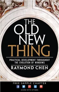 The Old New Thing: Practical Development Throughout The