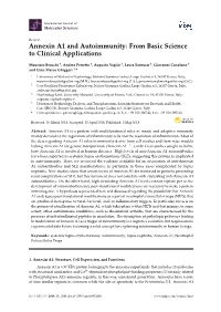 Annexin A1 and Autoimmunity: from Basic Science to Clinical Applications