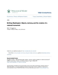 Birthing Washington: Objects, Memory, and the Creation of a National Monument