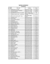 GENERAL REFERENCE LIST of CD Sr