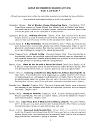 HAISLN RECOMMENDED READING LIST 2021 Grade 3 and Grade 4 All