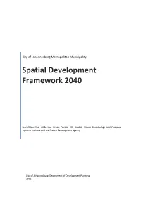 Johannesburg Spatial Development Framework 2040