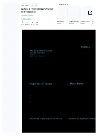 Lecture 6--The Engineer's Transit and Theodolite  Uploaded by Fio SV