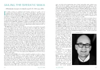 Sailing the Operatic Waka