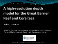 A High-Resolution Depth Model for the Great Barrier Reef and Coral