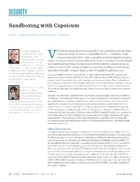 Sandboxing with Capsicum