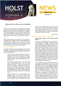 The Late Summer Newsletter