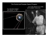 The Soviet and Russian Space Program