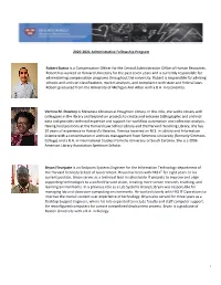 2020-2021 Administrative Fellowship Program