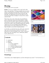 Dyeing - Wikipedia Page 1 of 5