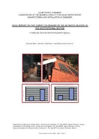 Final Report on the Survey on Demand of Solar Water Heaters in the Institutional Sector