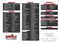 Milford Channel Lineup