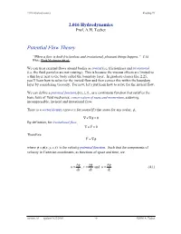 Potential Flow Theory