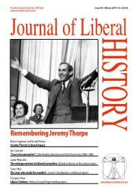 Remembering Jeremy Thorpe