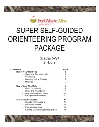 Super Self-Guided Orienteering Program