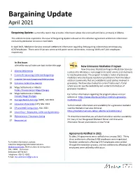 Bargaining Update, April 2021