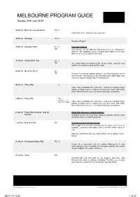 Melbourne Program Guide