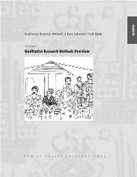 Qualitative Research Methods Overview