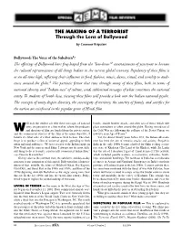 The Making of a Terrorist: Through the Lens of Bollywood