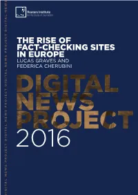 The Rise of Fact-Checking Sites in Europe