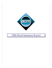 2006 Hotel Summary Report