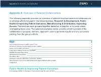 Appendix A: Overview of Selected Collaborations 1