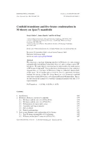 Conifold Transitions and Five-Brane Condensation in M-Theory on Spin(7