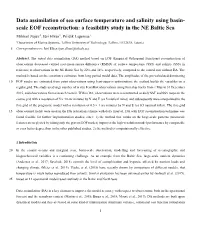 Data Assimilation of Sea Surface Temperature and Salinity Using Basin