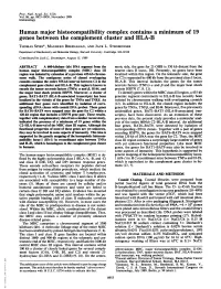Genes Between the Complement Cluster and HLA-B THOMAS SPIES*, MAUREEN BRESNAHAN, and JACK L