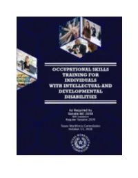 Occupational Skills Training for Individuals with Intellectual and Developmental Disabilities (IDD)