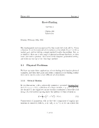 Root-Finding 3.1 Physical Problems