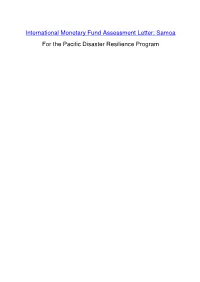 Samoa for the Pacific Disaster Resilience Program