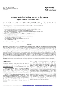 A Deep Wide-Field Optical Survey in the Young Open Cluster Collinder