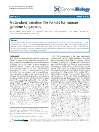 A Standard Variation File Format for Human Genome Sequences