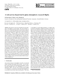 Article, We Describe the Architecture of for Using Data from Numerical Atmospheric Models for Re- the Tool