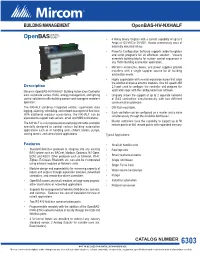 CAT-6303 Openbas-HV-NXHALF