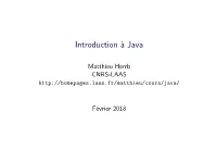Introduction Ã€ Java