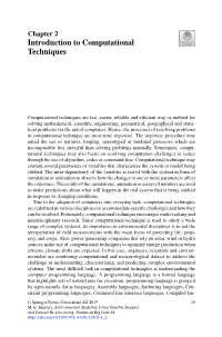 Introduction to Computational Techniques