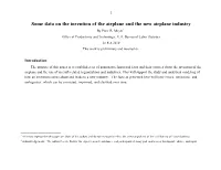 Some Data on the Invention of the Airplane and the New Airplane Industry by Peter B