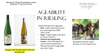Ageability in Riesling
