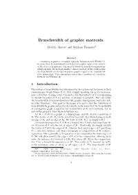 Branchwidth of Graphic Matroids