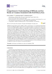 Comprehensive Understanding of Hillocks and Ion Tracks in Ceramics Irradiated with Swift Heavy Ions