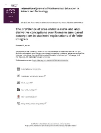 Derivative Conceptions Over Riemann Sum-Based Conceptions in Students’ Explanations of Definite Integrals