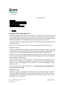 Freedom of Information Application