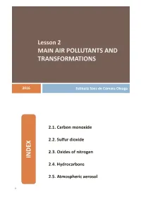Lecture 2. Main Air Pollutants and Its Transfornations File
