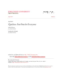 Quickies: Fast Fun for Everyone Millei Ishikawa Iowa State University