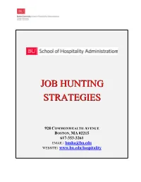 SHA Job Hunting Strategies Guide