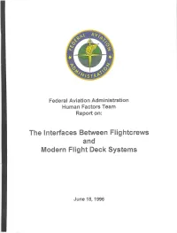 The Interfaces Between Flightcrews Modern Flight Deck Systems