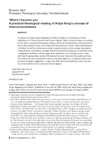 A Practical Theological Reading of Antjie Krog's Concept Of
