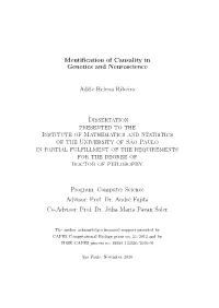 Identification of Causality in Genetics and Neuroscience Adèle Helena
